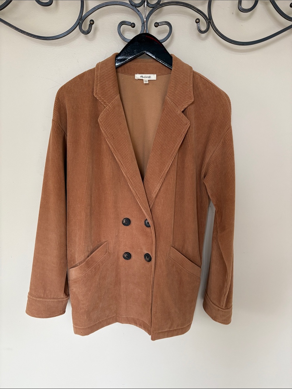Madewell Corduroy Double-Breasted Blazer - Chestnut Brown